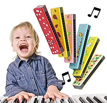 Wooden Mouth Organ Pack Of 2 Random Color Will be shipped - EKT3312