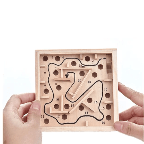 Wooden Labyrinth Mini Puzzle | Engaging Travel-Friendly Game for Kids