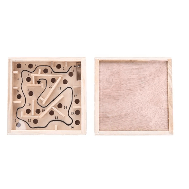 Wooden Labyrinth Mini Puzzle | Engaging Travel-Friendly Game for Kids ...