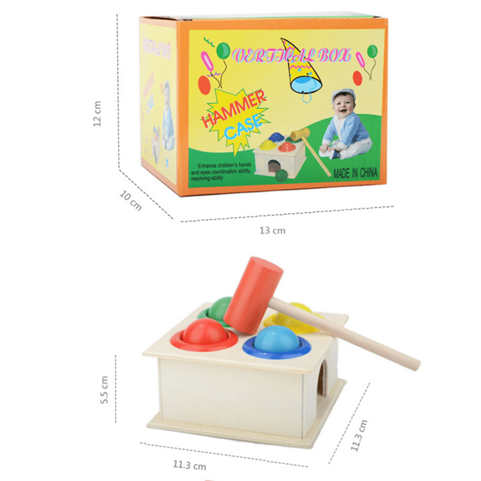 Wooden Knock the Ball Hammer Case - EKT2118