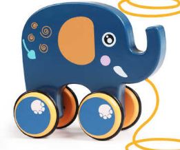 Wooden Elephant pull along - EKT2131