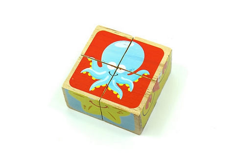 4 Pc Cube Puzzle - - 1 Pc Random Design Will be shipped - EKT2142