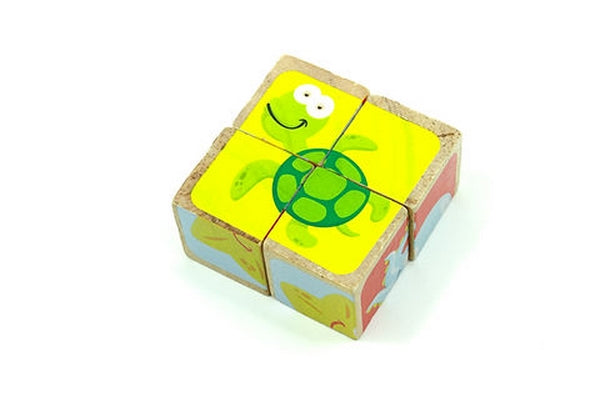 4 Pc Cube Puzzle - 1 Pc Random Design Will be shipped - EKT2142