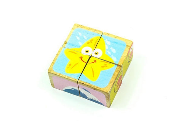 4 Pc Cube Puzzle - 1 Pc Random Design Will be shipped - EKT2142