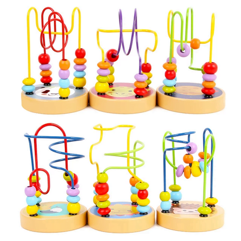 Wooden Fine Motor Bead moving Toy 1pc will be shipped - EKT2152