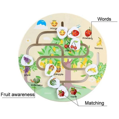 Wooden Reach the destiny - Fruit Maze - EKT2159