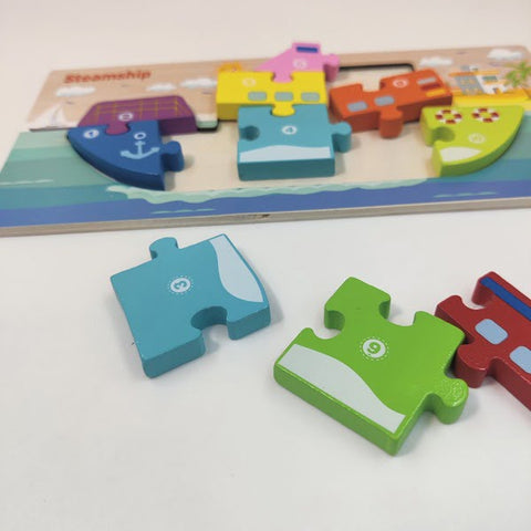 Wooden mini Jigasaw - Chunky Puzzle - 1 pc Random Design will be shipped - EKT2167