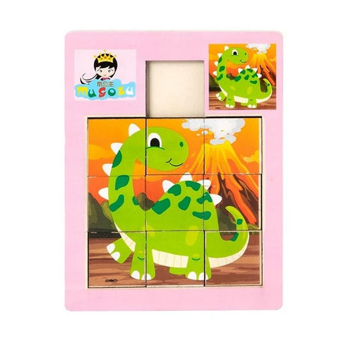 Wooden picture Sliding game - 1 pc  random Design Will be shipped - EKT2168