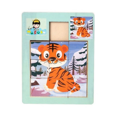 Wooden picture Sliding game - 1 pc  random Design Will be shipped - EKT2168