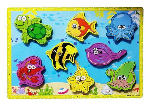 Wooden Sea Animal Fishing game - TORTOISE - EKT2179