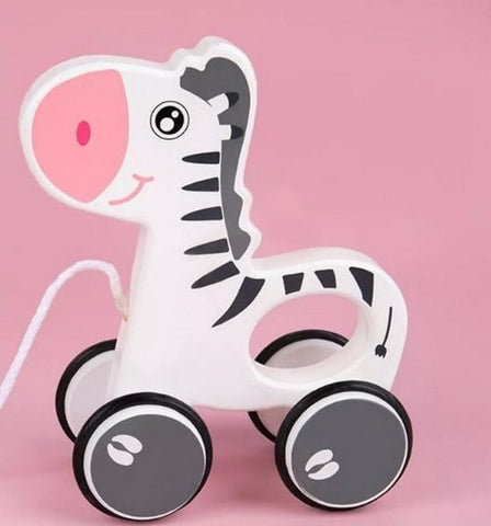 Wooden Zebra pull along - EKT2189