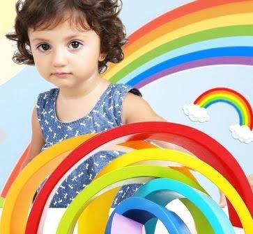 Rainbow stacker - small - 7 pcs  - EKT2211