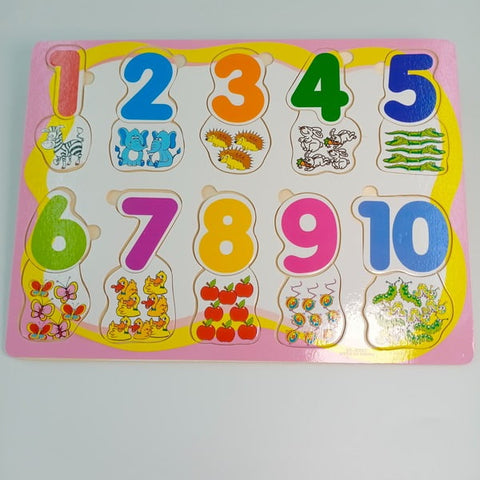 Wooden 1 - 10 - counting with number math  - EKT2227