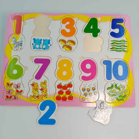 Wooden 1 - 10 - counting with number math  - EKT2227