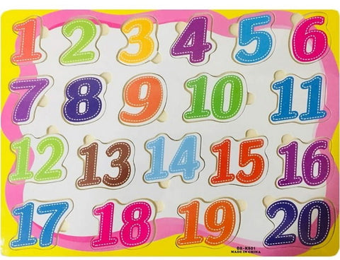 Wooden math 1 - 20 Number board - EKT2230