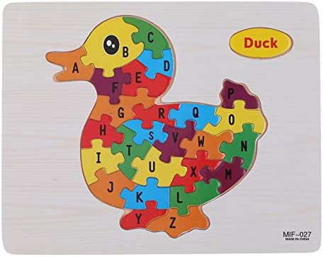 Wooden Jigsaw Puzzle with name Board - Duck - EKT2245