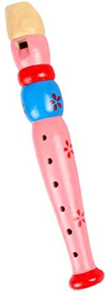 Wooden Flute - colorfull- random colros will be shipped - 1 pc flute - EKT2247