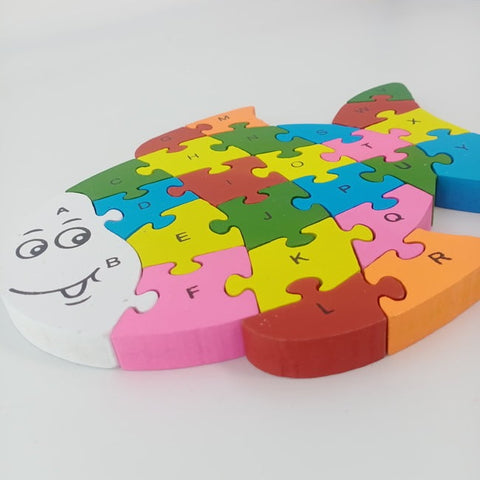 Wooden alphabet and number Chunky Jigsaw puzzles