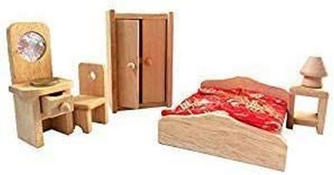 Wooden Miniature Furniture set - Bed Room - EKT2270