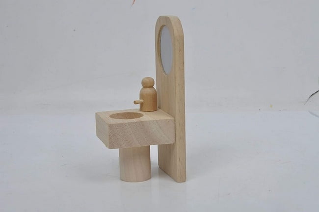 Wooden Miniature Furniture set - Bathroom - EKT2271