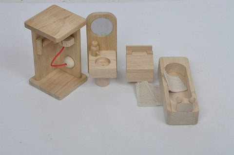 Wooden Miniature Furniture set - Bathroom - EKT2271