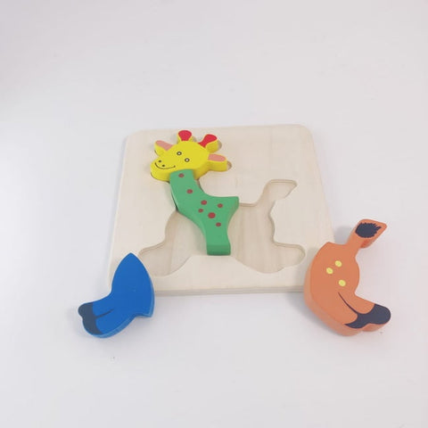 Wooden Chunky Puzzles - Short Girafee - EKT2281