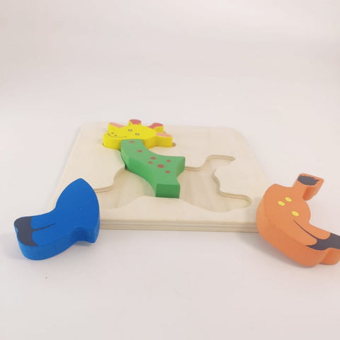 Wooden Chunky Puzzles - Short Girafee - EKT2281