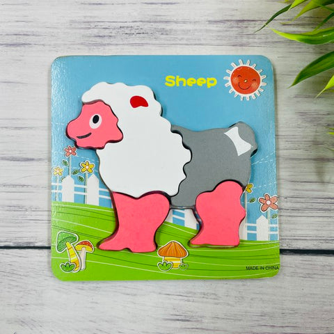 Wooden Chunky Puzzles - Sheep - EKT2282