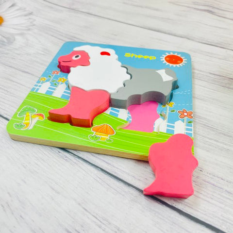 Wooden Chunky Puzzles - Sheep - EKT2282