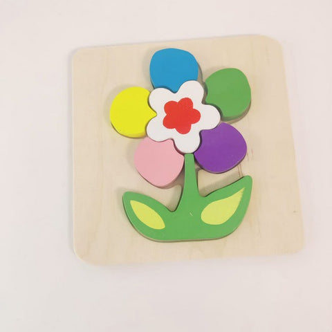 Wooden Chunky Puzzles - Flower - EKT2288