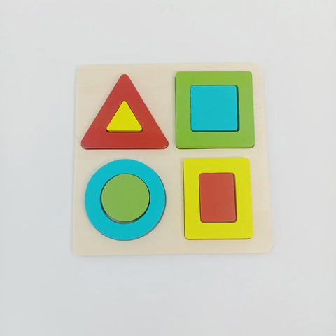 Wooden Chunky Puzzles - Basic Shapes - EKT2298