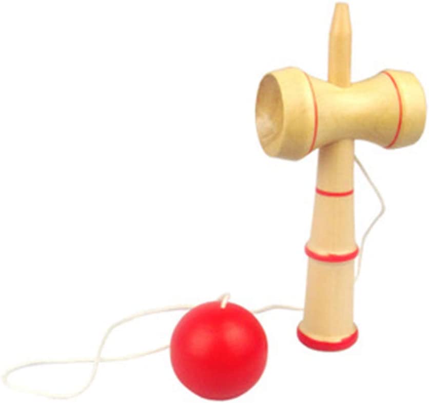 Wooden catch the ball fun game 1pc random colour will be shipped - EKT2331