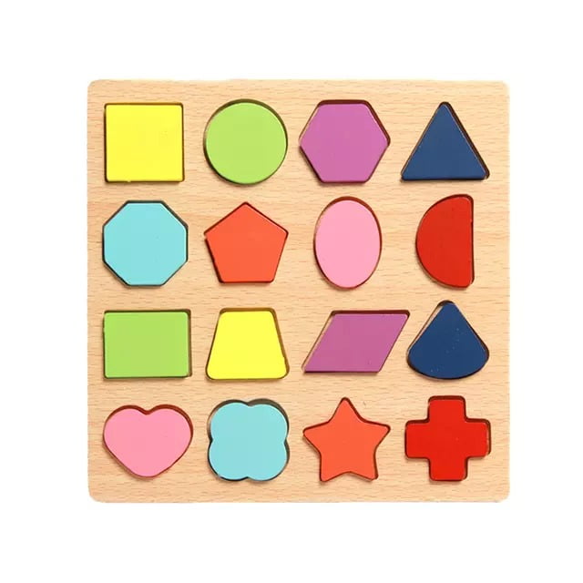 Wooden 8*8 puzzle - Shapes - EKT2332