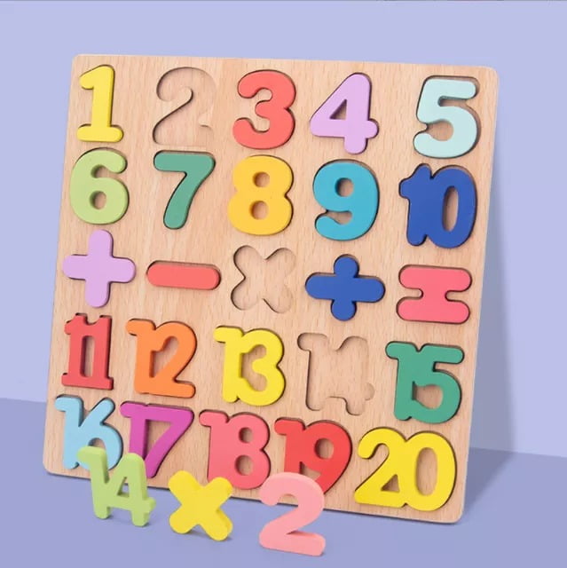 Wooden 8*8 puzzle - 1-20 and symbols - EKT2333