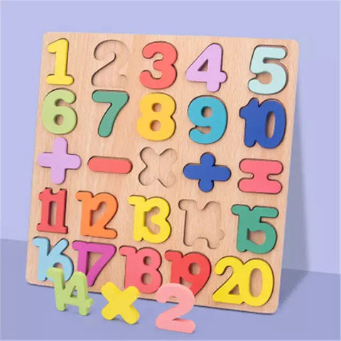 Wooden 8*8 puzzle - 1-20 and symbols - EKT2333