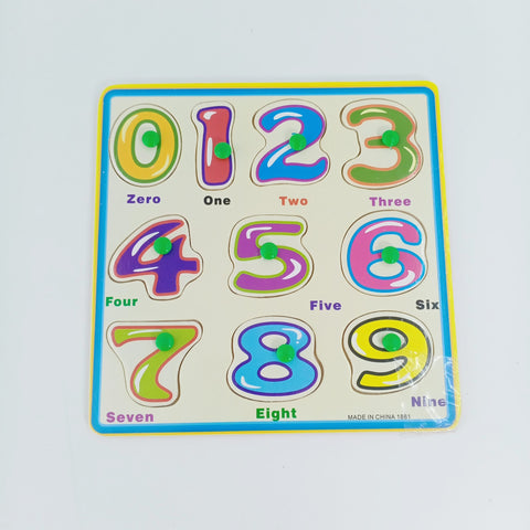 Wooden 1-9 Numbers Board - 18*18 cm - EKT2338