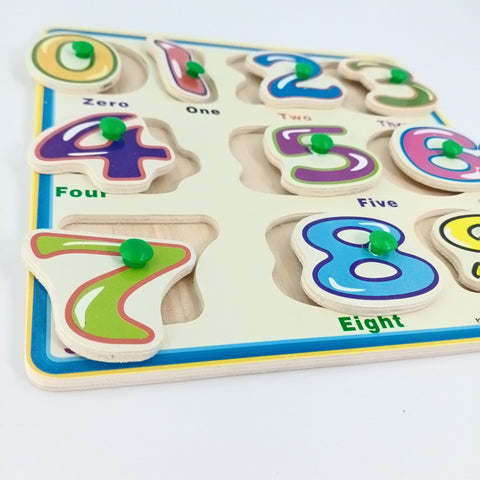 Wooden 1-9 Numbers Board - 18*18 cm - EKT2338