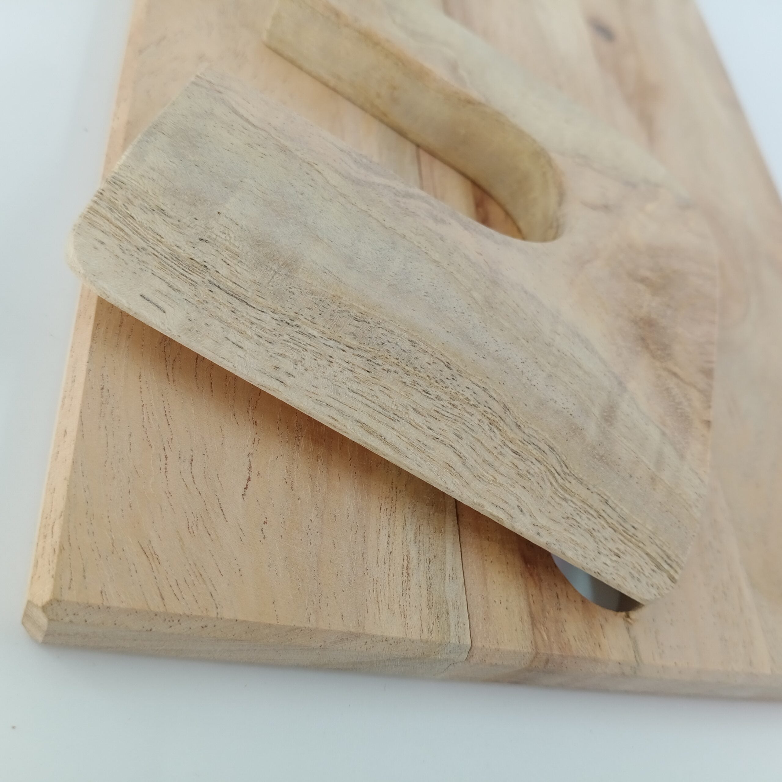 Extrokids Neem Wooden Cutting board with knife for kids - EKT2343
