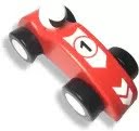 Wooden Racing car - 1 pc random color will be shipped - EKT2357