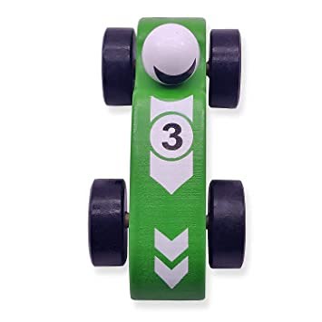 Wooden Racing car - 1 pc random color will be shipped - EKT2357