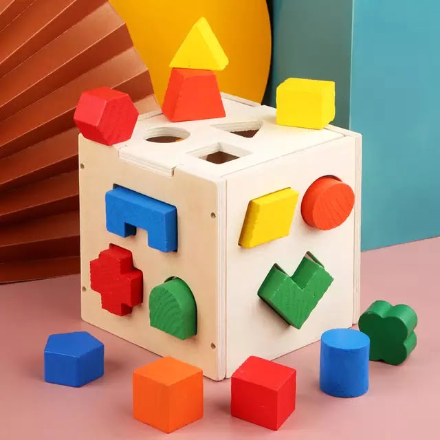 Wooden Shape Sorter Box