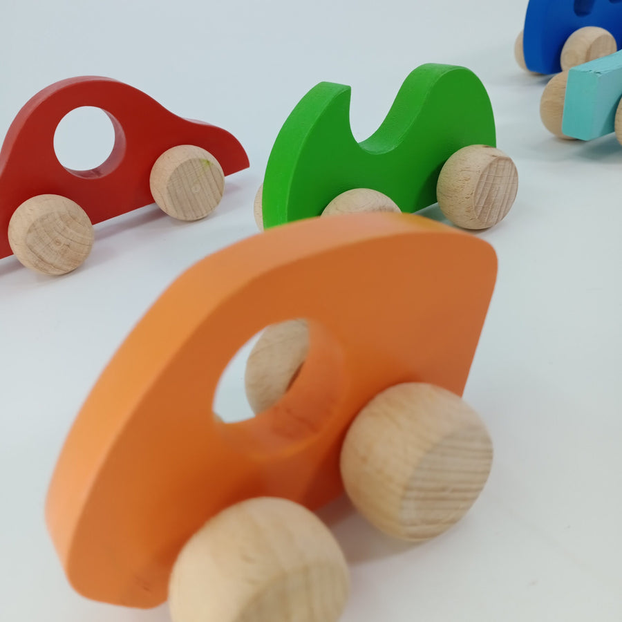 Extrokids Wooden 6 in 1 A+ cars - EKT2350