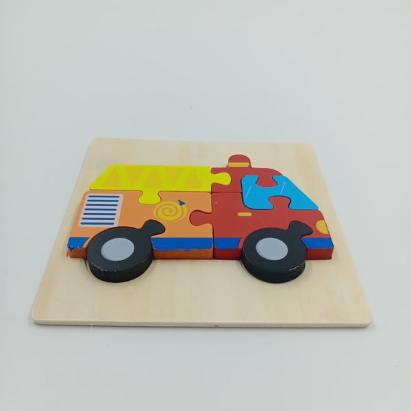 Wooden Chunky Puzzle for toddler -1 PC RANDOM DESIGN WILL BE SHIPPED -  EKT2363