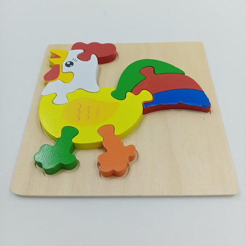 Wooden Chunky Puzzle for toddler -1 PC RANDOM DESIGN WILL BE SHIPPED -  EKT2363