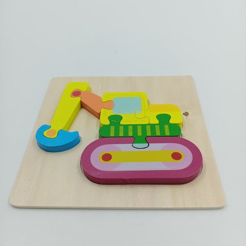 Wooden Chunky Puzzle for toddler -1 PC RANDOM DESIGN WILL BE SHIPPED -  EKT2363