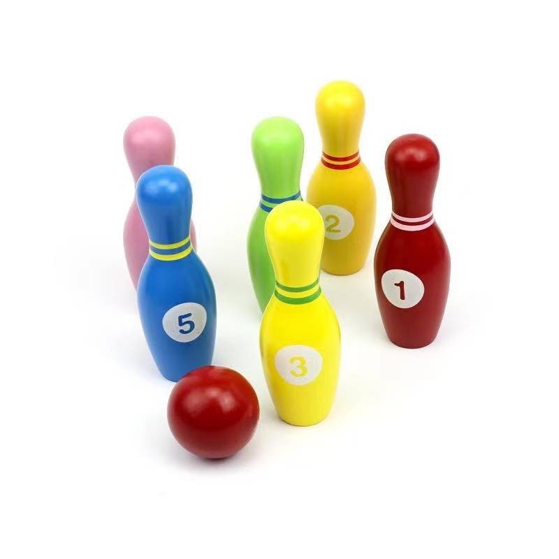 Wooden Heavy Bowling set - A+ Quality - EKT2365