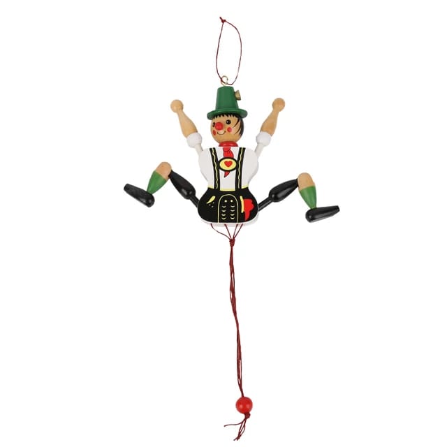 Wooden Joker Pull and play toy for kids 1pc random color will be shipped - EKT2370