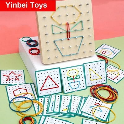 Wooden Nails pattern cognitive board for kids - EKT2371