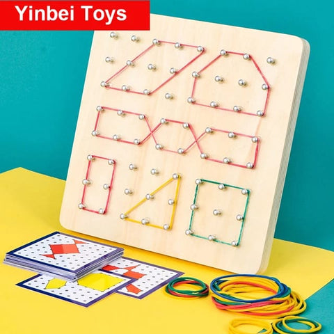 Wooden Nails pattern cognitive board for kids - EKT2371