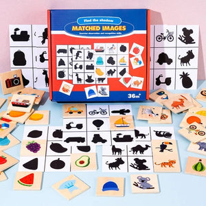 Wooden shadow matching puzzle game for cognitive developemnt - EKT2373